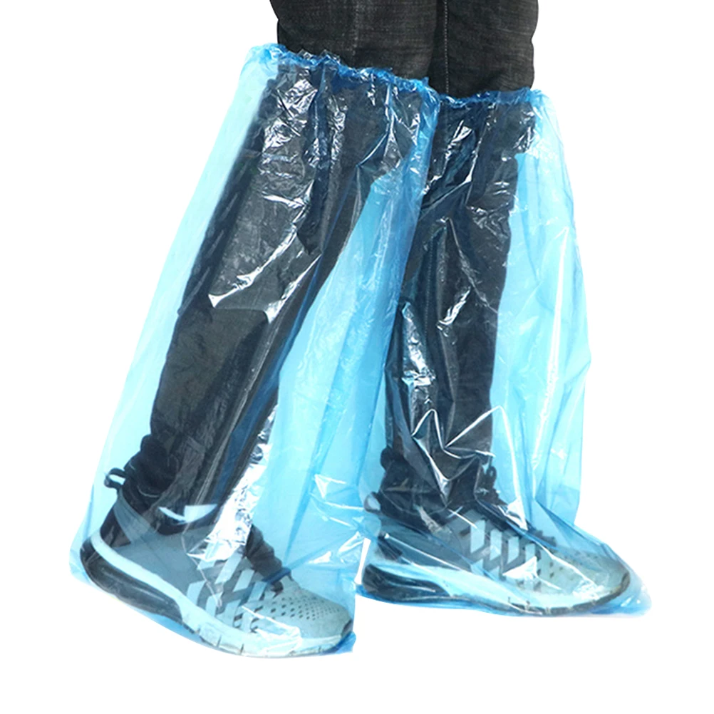 

20 Pcs Waterproof High-tube Shoe Cover Disposable Rainproof Boot Covers Shoes Foot Boots Travel