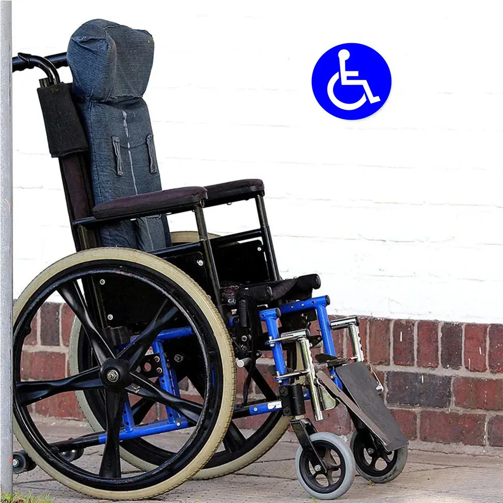 Wootile 2 "X 2" Set Van 200 Handicap Rolstoel Ronde Vinyl Decal Sticker Label