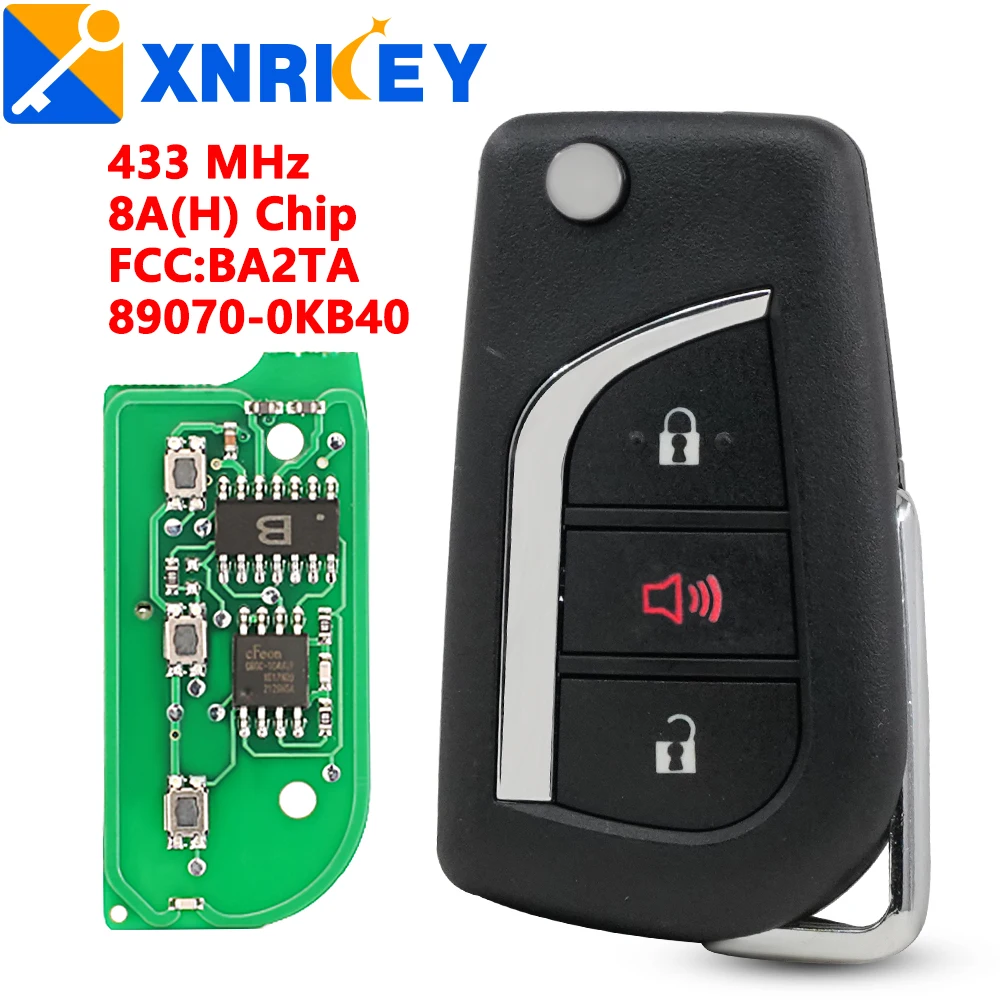 XRNKEY GQ4-73T /HYQ12BFA 314Mhz H (8A) Chip Remote Car Key For Toyota RAV4 Camry Corolla 2015 2016 2017 2018 2019 2020