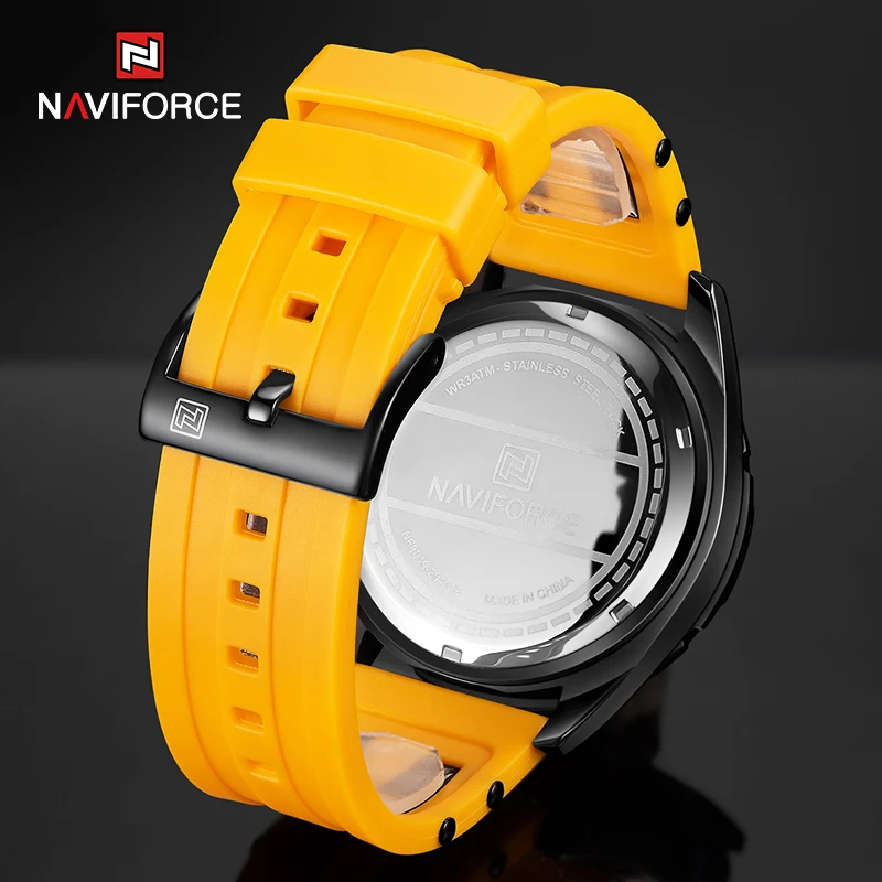 Top Brand NAVIFORCE Luxury Men Quartz Watch Fashion Casual Complete Calendar Clock Waterproof Silicone Wristband Sports Watches