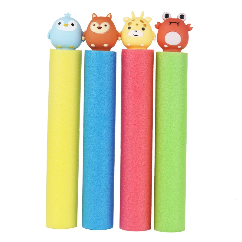 35cm Summer Water Gun Toys Outdoor Beach Play Game Toy for Kids Gift Cartoon Animal Head Telescopic Water Gun Children Shoot Toy