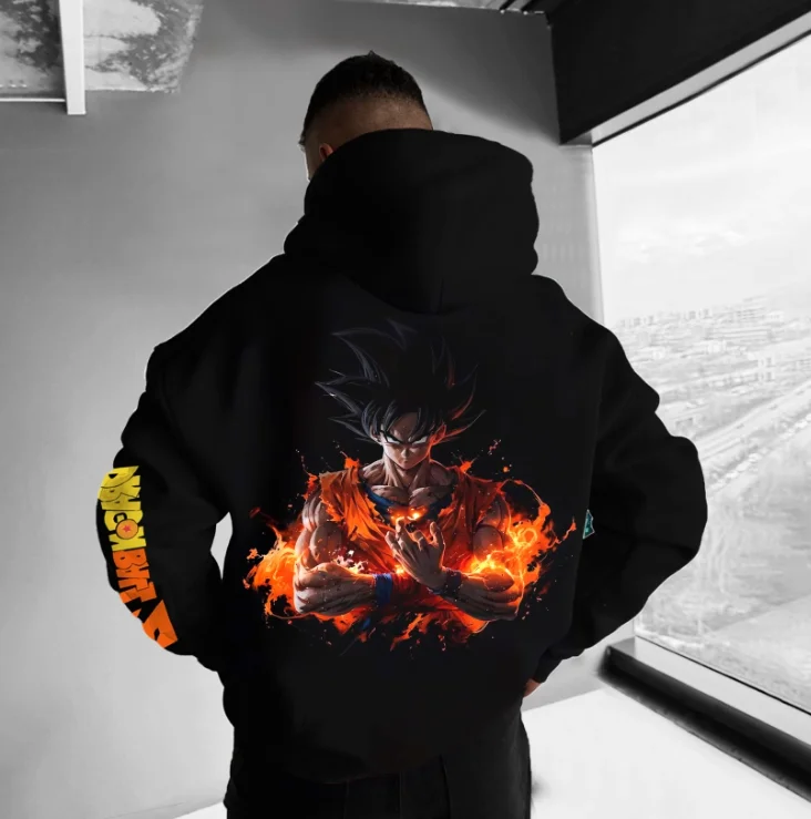 Dragon Ball Animation New Men's and Women's Loose Version Hoodie Autumn and Winter Hoodie Daily Casual Animation Fans