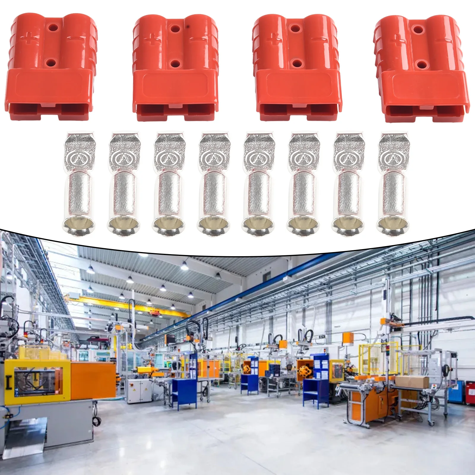 50A Quick Plug Battery Charging Connector For Anderson Style Plug Connectors DC Power Tool Motorcycle Socket Adapter Accessories