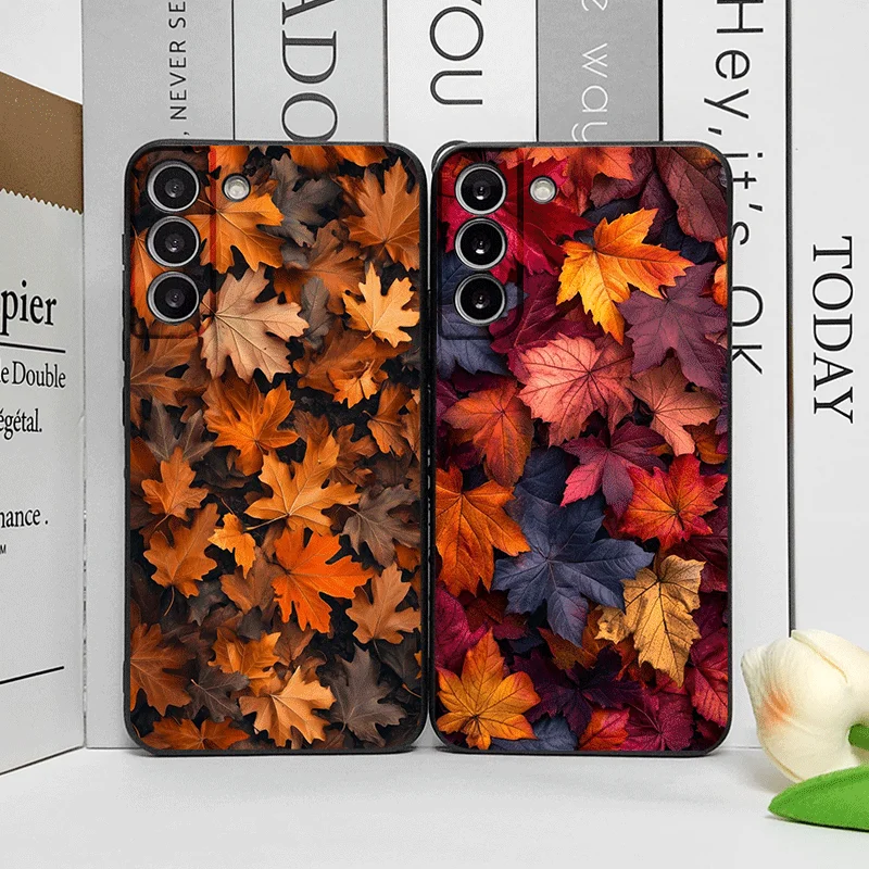 Funda de teléfono de hoja de arce de otoño pintada a mano para OnePlus 13 12 13R 11 10 9 8 Pro Nord 4 N100 N20 CE3 ACE2 ACE3 5G cubierta a prueba de golpes