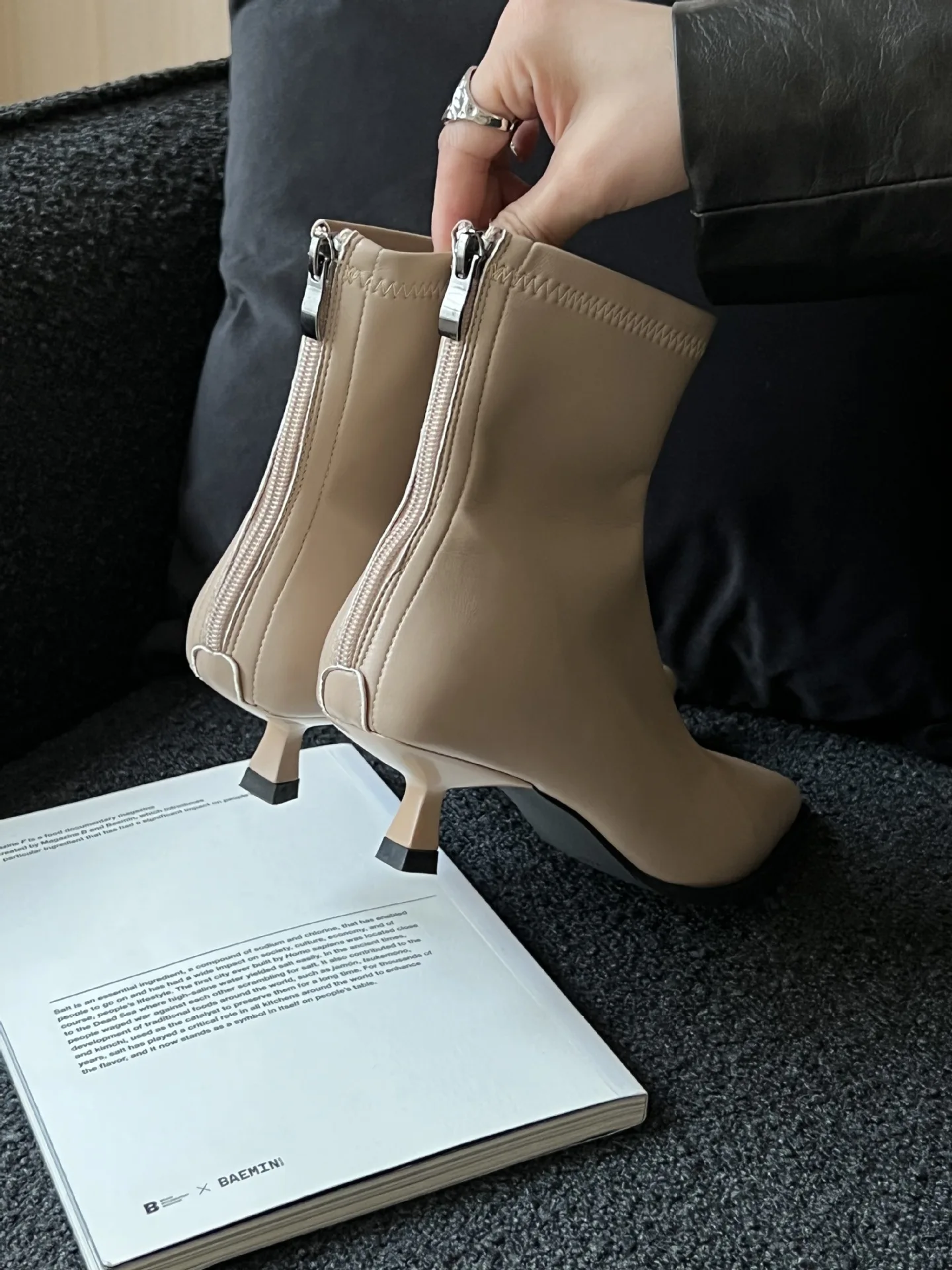 Pointy Boot Boots-Women Female Shoes Zipper Luxury Designer Chelsea Pointe 2024 Ladies Ankle Low Rubber Fashion High Heel Rome F