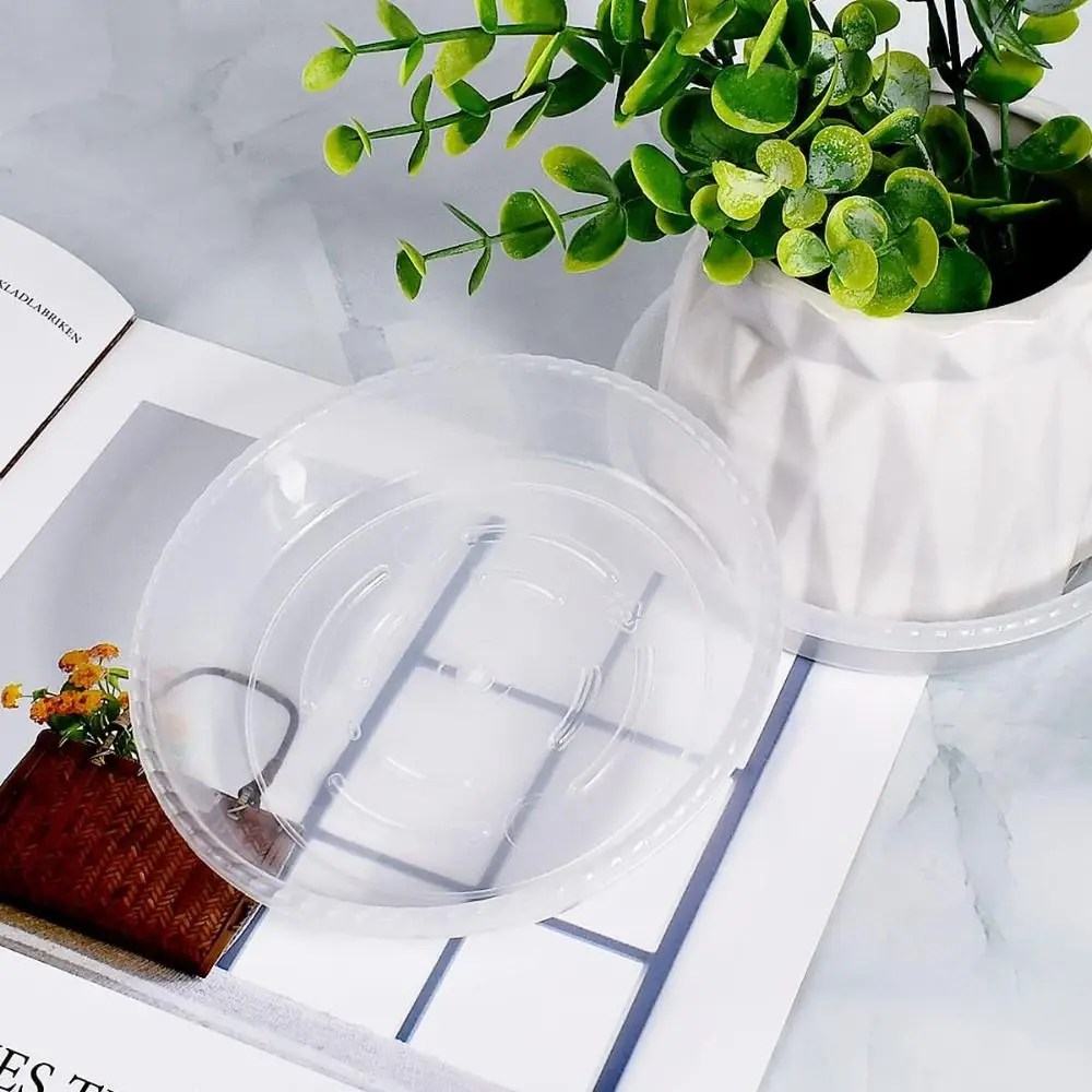 صينية وعاء نباتات بلاستيكية عالية الجودة، صواني تنقيط متينة وواضحة، صينية زهور قوية للنباتات الداخلية والخارجية