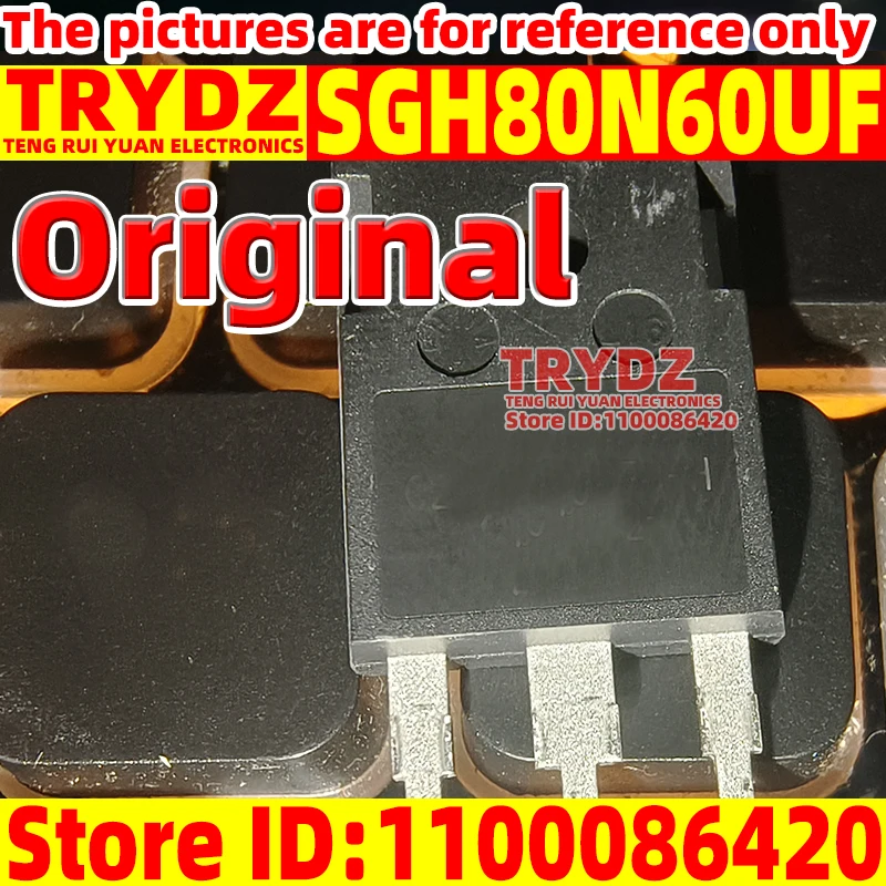5-1pcs Original SGH80N60UF G80N60UF TO-3P IGBT Used