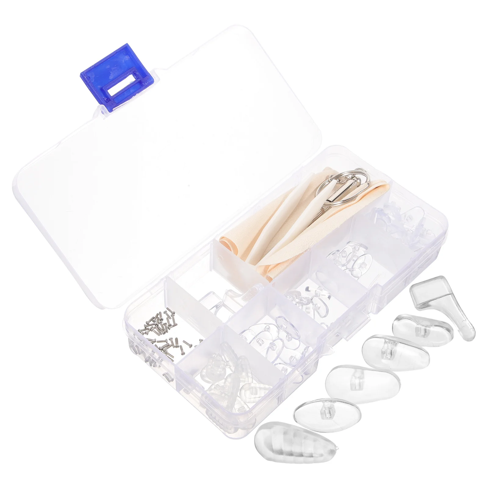 

1 Set Glasses Repair Kit Pads Screws Silicone Nose Cushion Anti Slip Eyeglass Supplies Fit All Frames Eyeglasses Nose Support