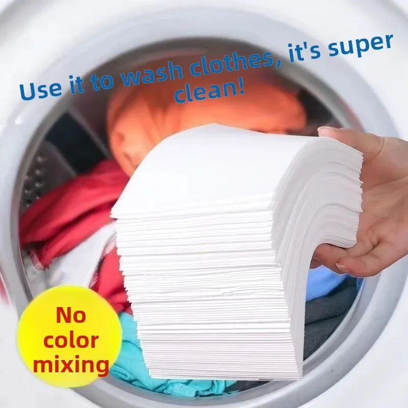 50/100pc Anti Color Bleeding Laundry Sheets Eco Friendly Color Absorbing Trapper for Mixed Wash Clothes Dye Protection Easy Use