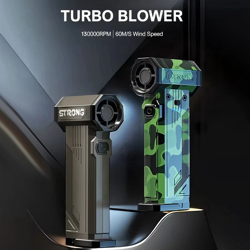 Blower 130000RPM Air Blower Brushless Motor Thrust Turbo Fan 8000mAh Air Puissant Car Blower Fan Camouflage-A22U