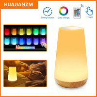 Night Light RGB 13 Color Changing Remote Control Touch Dimmable Lamp Portable Table Bedside Lamps USB Rechargeable Night Lamp