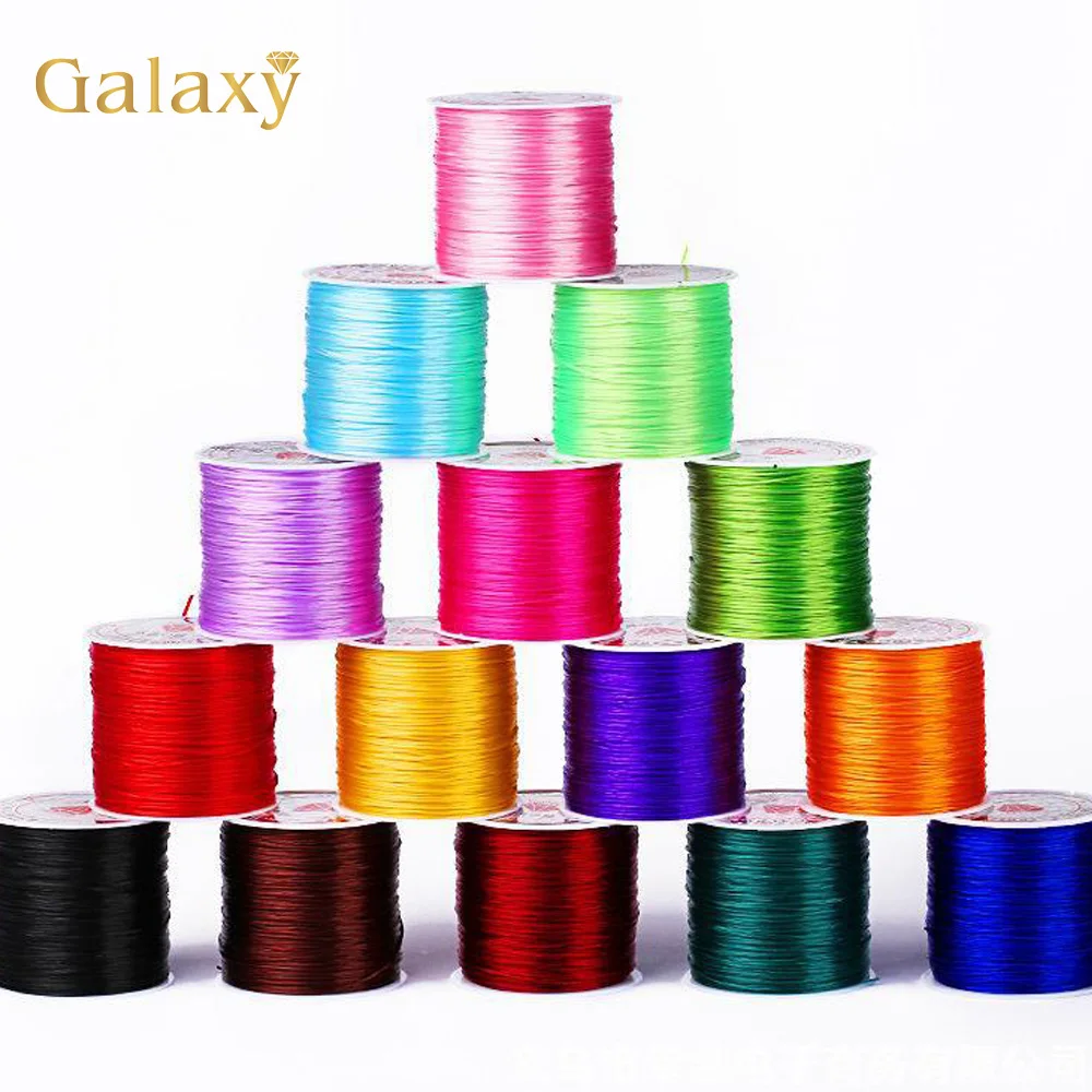 50 м/рулон, японский прочный эластичный эластичный шнур с кристаллами и бисером для изготовления ювелирных изделий, 0,8 мм, эластичная нить, браслеты «сделай сам», ожерелья