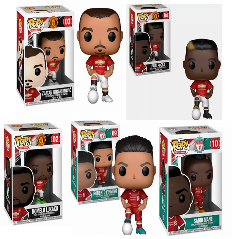 Funko pop Manchester United & Liverpool Firmino Sadio Manet Mohamed Salah Златан Ибрагимович Погба фигурка игрушки для детей