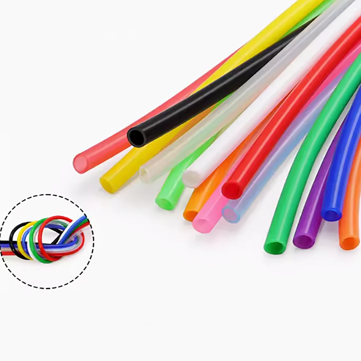 

Silicone Tube Flexible Hose Food Grade Soft Drink Pipe Water Connector ID 1 2 3 4 5 6 7 8 9 10 12 14 16 18 20 25 mm 7 - Colors