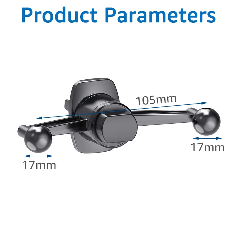 17mm Dual Ball Head Base for Car Mobile Phone Stand Air Outlets Clip Mount Universal Car Air Vent Cellphone Bracket Accessories