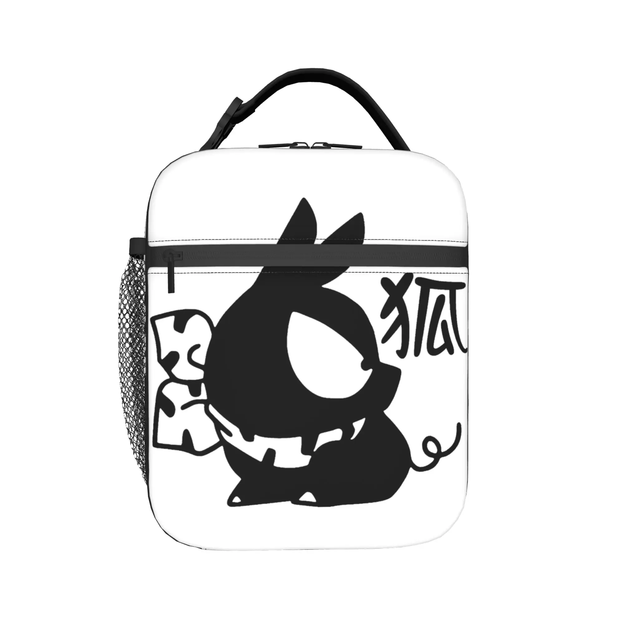 P Chan Pig Kanji Ranma Thermal Insulated Lunch Bags for School Anime Portable Bento Box Cooler Thermal Lunch Box