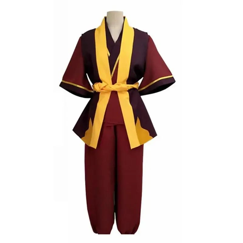 QQ45The Last Airbender Azula Zuko Cosplay Fantasia Coatume Menyamar untuk Pria Wanita Dewasa Halloween Karnaval Roleplay Suit
