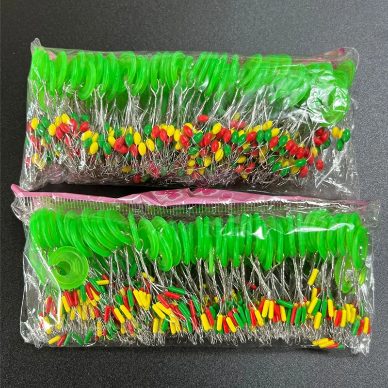600 Stück/Set Angelgummi-Stopper-Perlen, Schwimmerstopper, Space Beans, Schnurverbinder für Karpfen-Süßwasser-Angelausrüstung – Detail 5