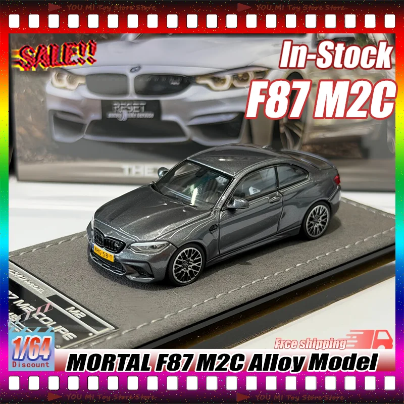 Modèle de voiture en alliage 1:64, neuf en stock, Mortal Bnw F87 M2c, modèle de voiture miniature pour collection, décoration de maison, pour les passionnés de voitures, collectionneurs, jouet, cadeau