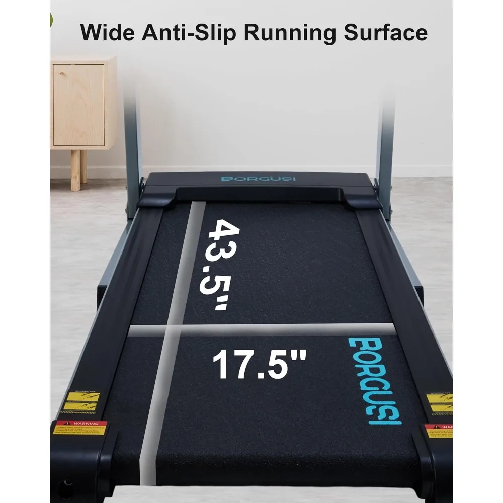 جهاز سير كهربائي قابل للطي عالي السعة 300 رطل، 3.0 حصان، 8.5 ميلا في الساعة، شاشة 17.5، ميل تلقائي، آلة جري للاستخدام المنزلي