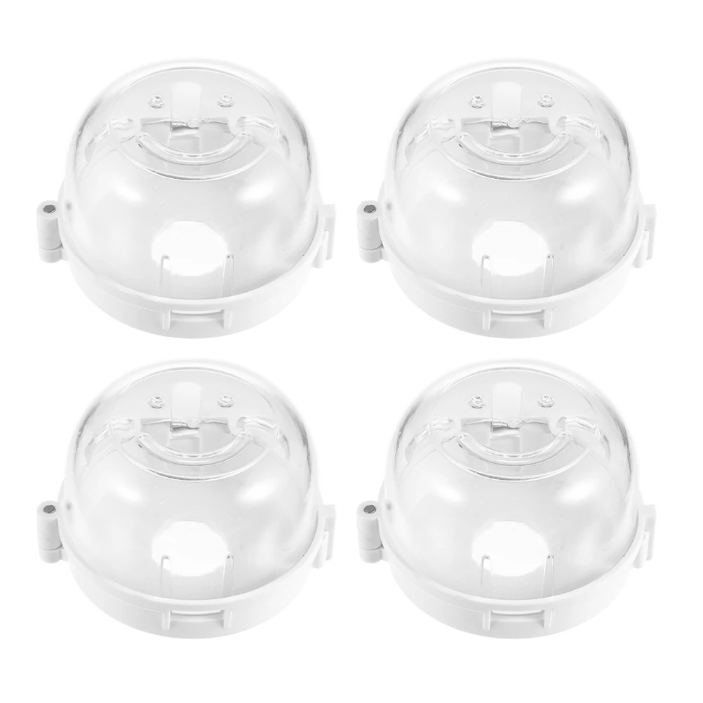 

4pcs Stove Knob Guard Child Proof Safety Covers Clear Design Gas Knob Cover Cooker Switch White Range Baby Proofing Protect