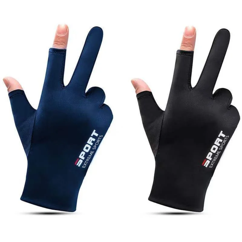 Ice Silk Halffinger Cycling Anti Slip Gloves for Men and Women Summer Outdoor Sports Fitness Driving Fishing Highelastic