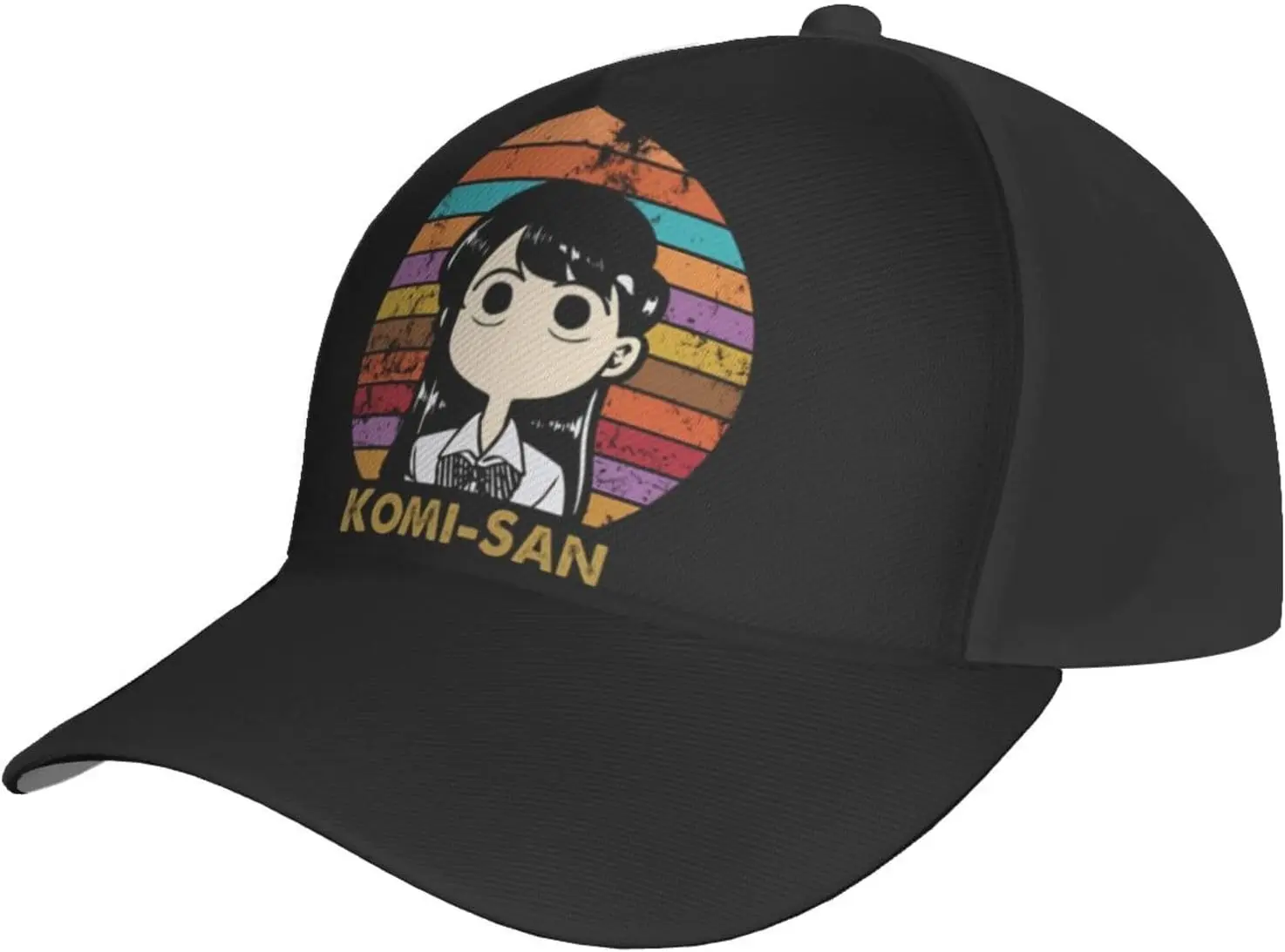 Anime Komi Can't Communicate Baseball Cap Unisex Adjustable Casual Chapeau Outdoor Sports Caps Black