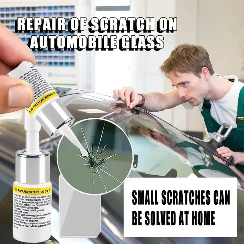 Car Glass Scratch Repair Fluid Agent Set Windscreen Window Glass Nano Scratch Crack CrackResin Repair Agent Tools