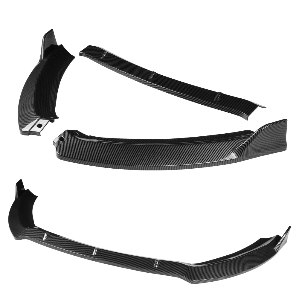 HTTYYX For Ford Fiesta 2014 2015 2016 2017 2018 2019 Model Car Front Bumper Splitter Lip Diffuser Body Kit Spoiler Guard view 4