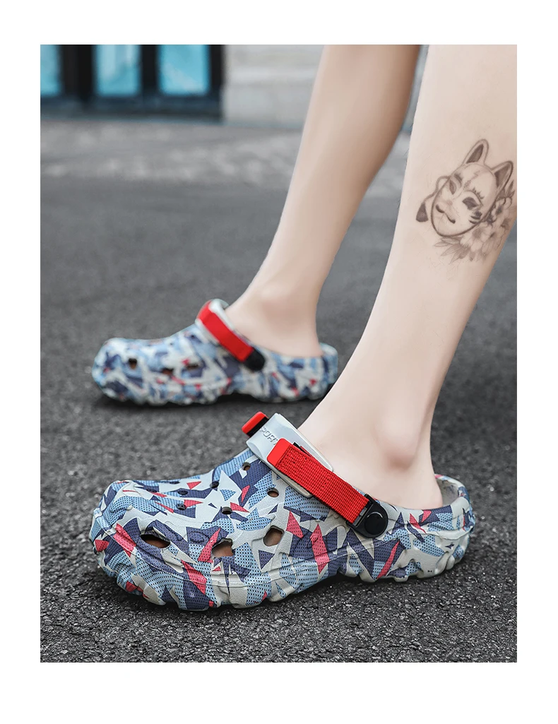 Neue männer Clogs Hausschuhe Sandale Männlichen Garten Schuhe Flache Camouflage Sandalen Männlichen Turnschuhe Outdoor-Flip-Flops Hause Clogs – Detail 10