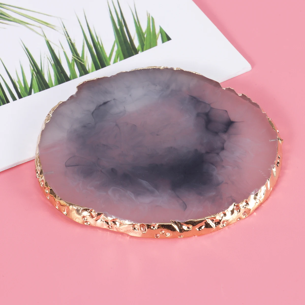 

Resin Palette Manicure Mixing Blending Salon Polish Painting Round Nail