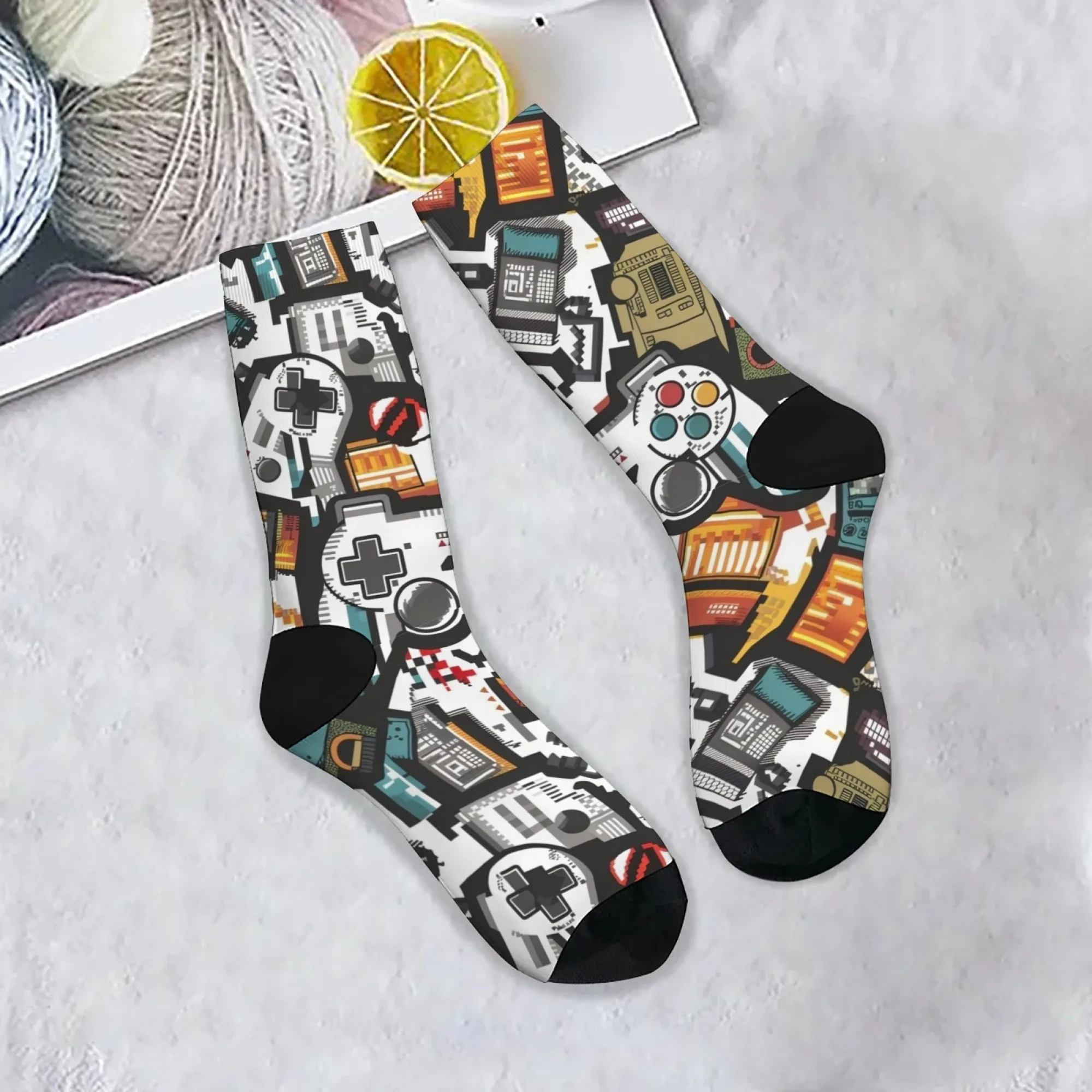 

Новинка, игровой контроллер, носки с принтом для игровой консоли, уличные носки в стиле Харадзюку, удобные дышащие нескользящие носки в подарок