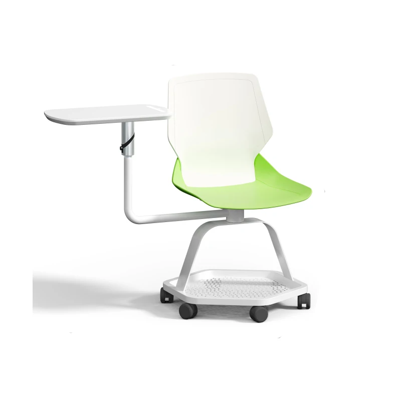 Plastic School Chair Meeting Training Chair Table Board School Furniture Staff Class Office Chair with Writing Board