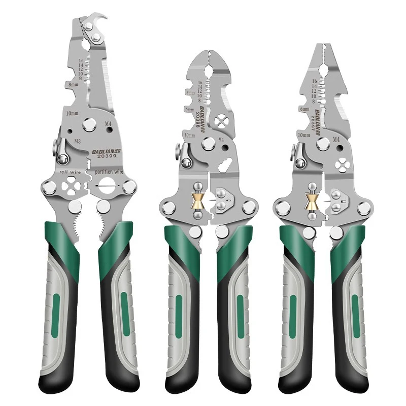 hit product18-in-1 Foldable Multi-Function Wire Strippers Industrial-Grade Tool for Screw Tightening, Wire Splitting & Winding