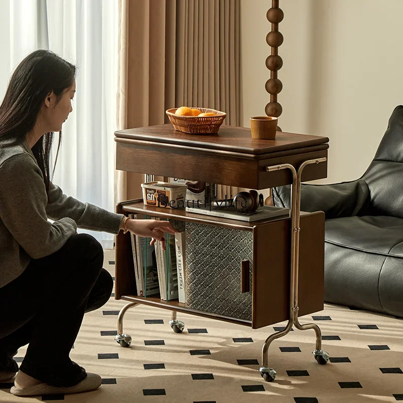 

FG52*Living room movable folding small table 2025 new light luxury high-end solid wood