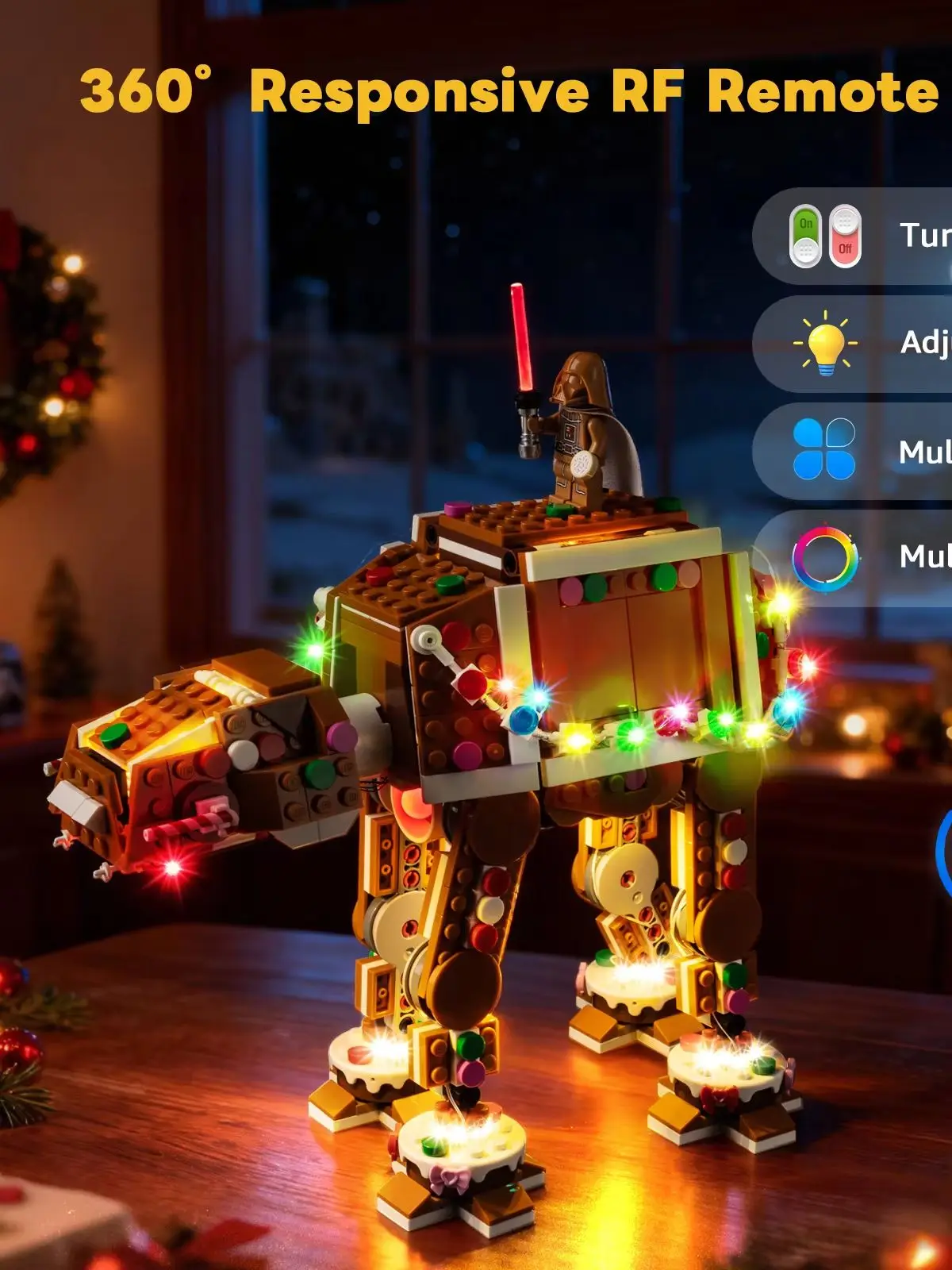 Kyglaring LED-Licht-Set geeignet für Lego Gingerbread AT-AT ™   Walker 40806 Bausteine