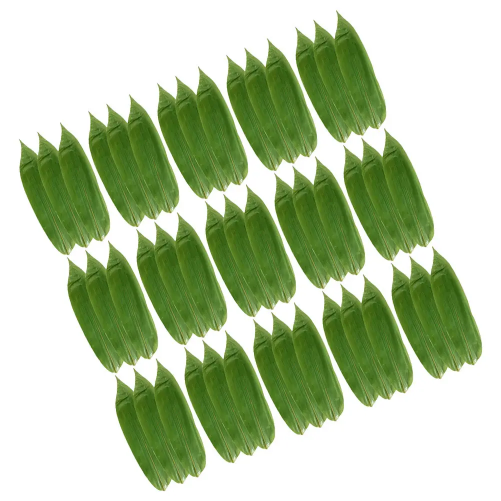 200 Piezas de Hojas de Bambú Japonesas para Decoración, Hojas Verdes Frescas para Sushi, Sashimi, Aperitivos, Barbacoa, Accesorios para Sushi