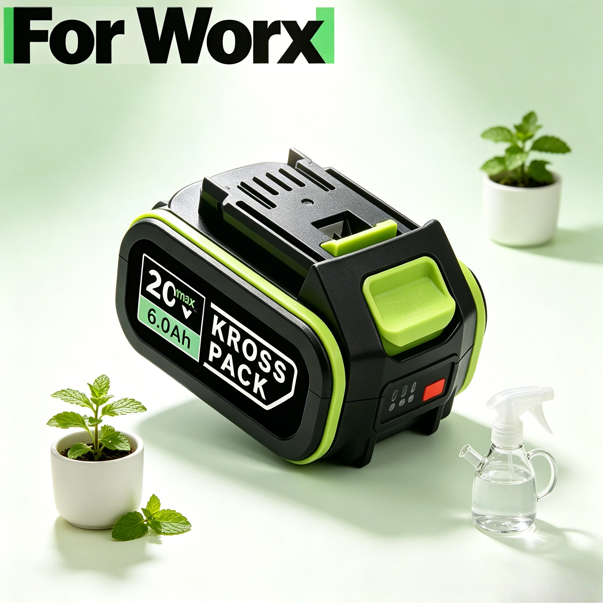 

CE FCC RoHS Certified For Worx 20V Battery 6.0Ah 8.0Ah 18650 Safe Li-ion Battery for Worx 20V Power Share All Cordless Tools