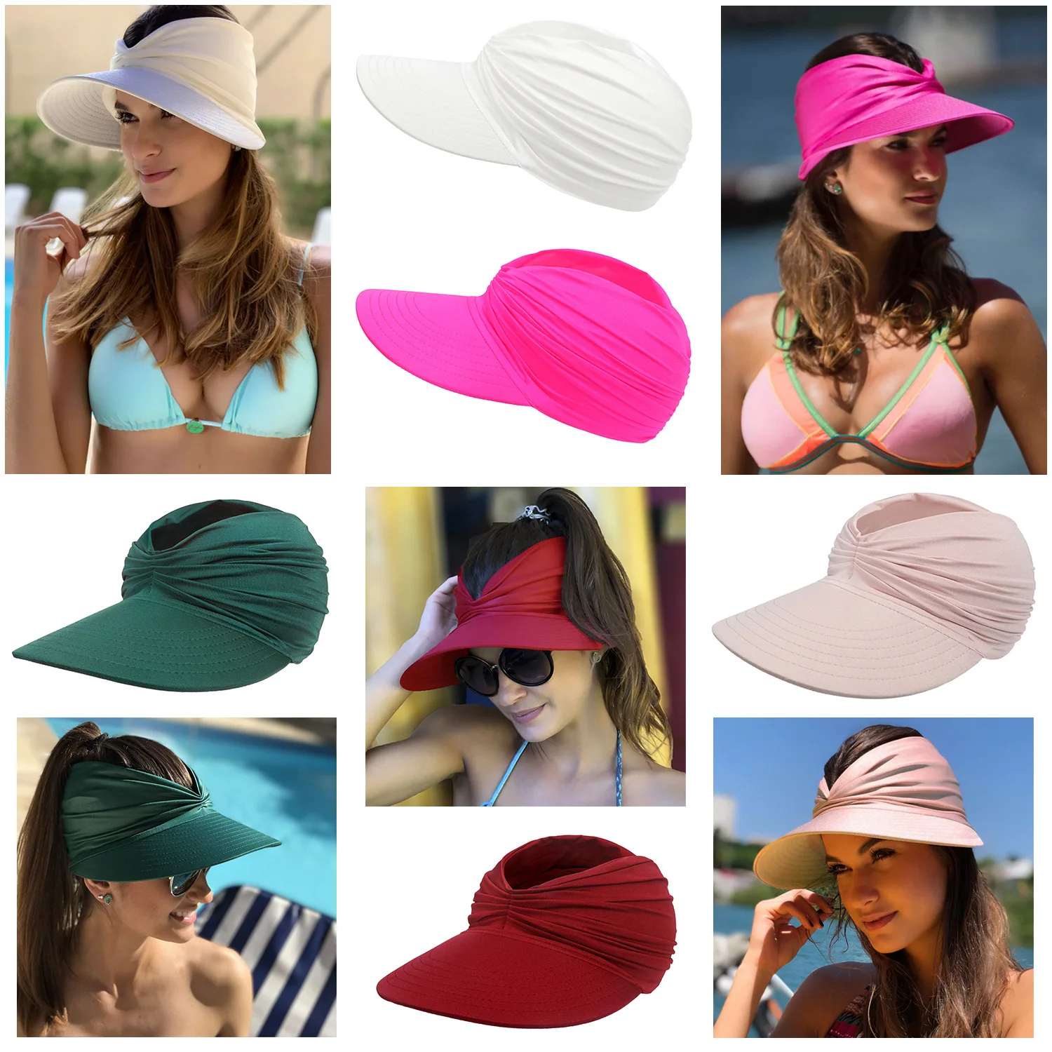 

2022 New Summer Breathable Air Sun Hats Women Adjustable Visor UV Protection Top Empty Hats Solid Sports Beach Sunscreen Cap