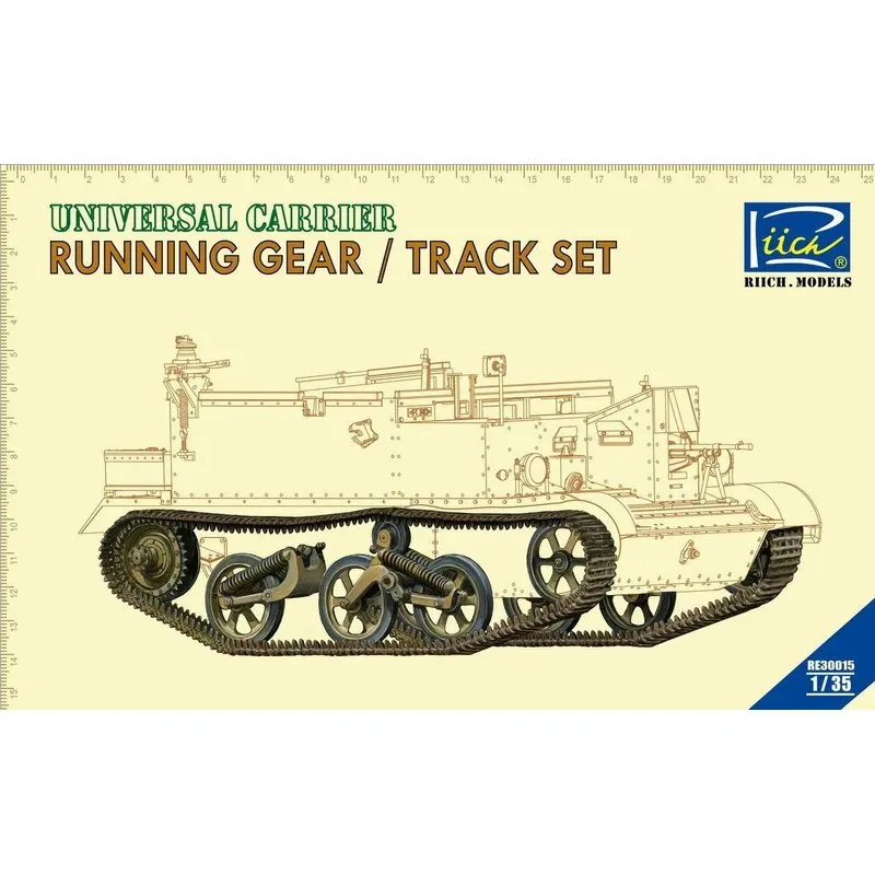 Riich Models RE30015 1/35 Universal Carrier Running Gear & Track set (for Tamiya) - Scale Model Kit