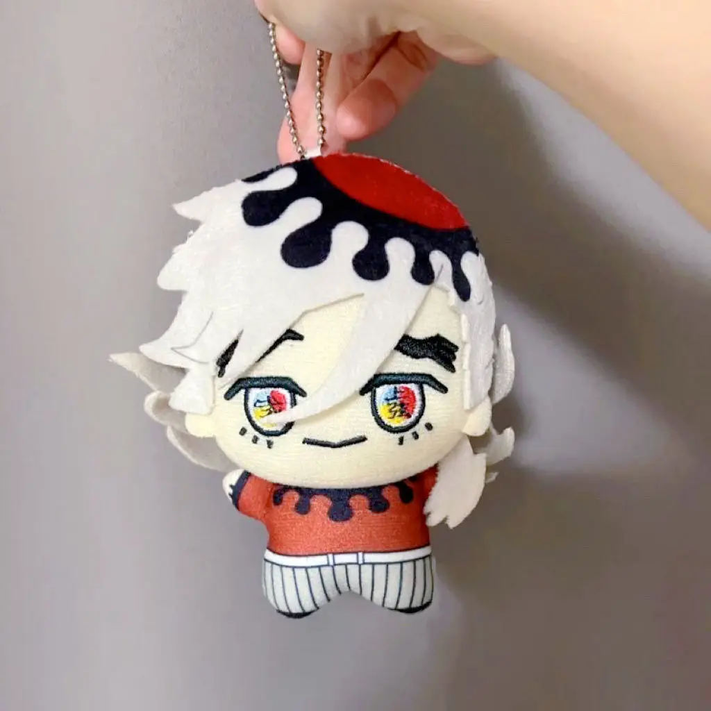 12cm Anime ‌plushie Demon Slayer Kimetsu No Yaiba Douma Plush Doll Pendant Cartoon Cosplay Stuffed Toy Birthday Gift Kawaii