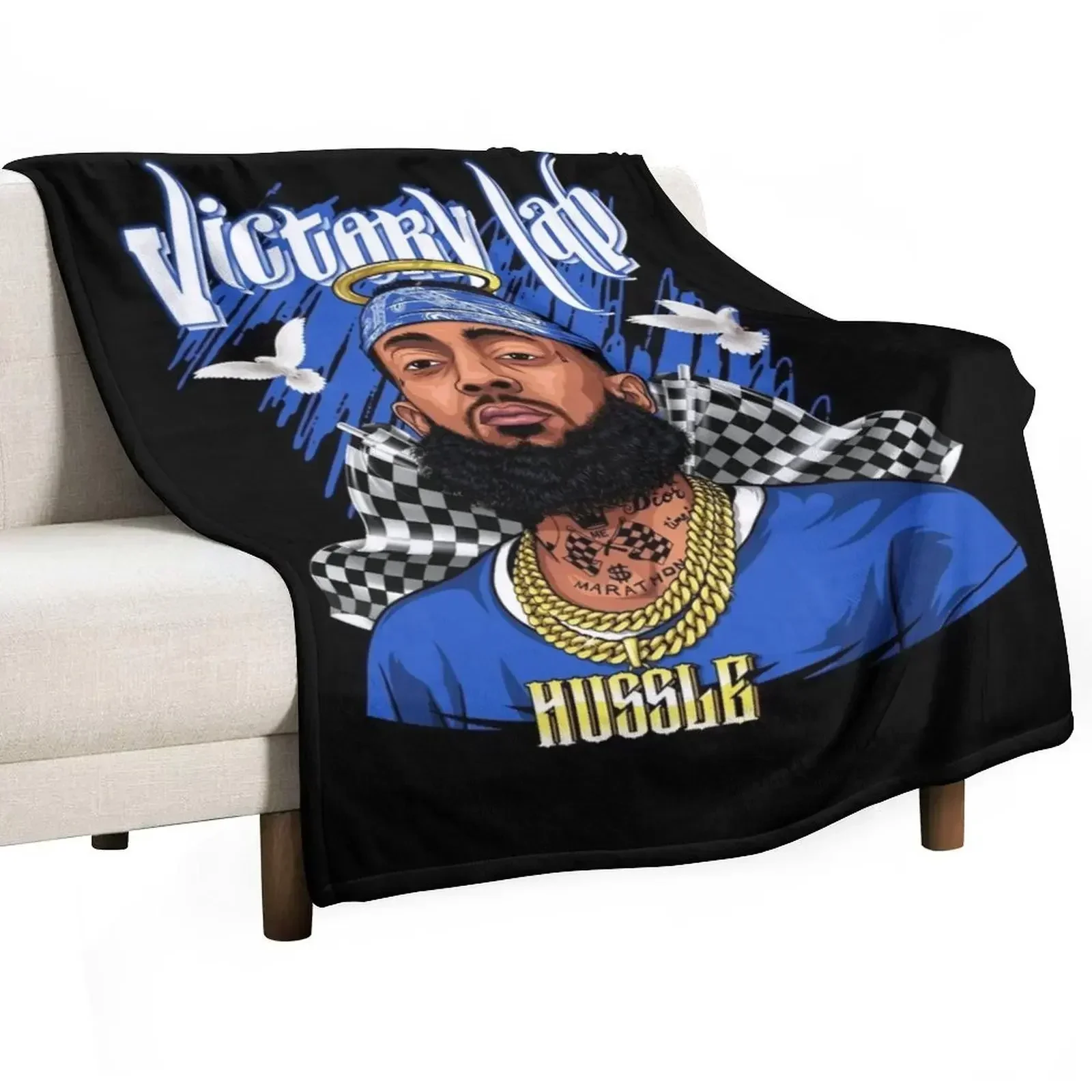 Nip Hussle Rapper Throw Blanket Comforter Bed linens Blankets