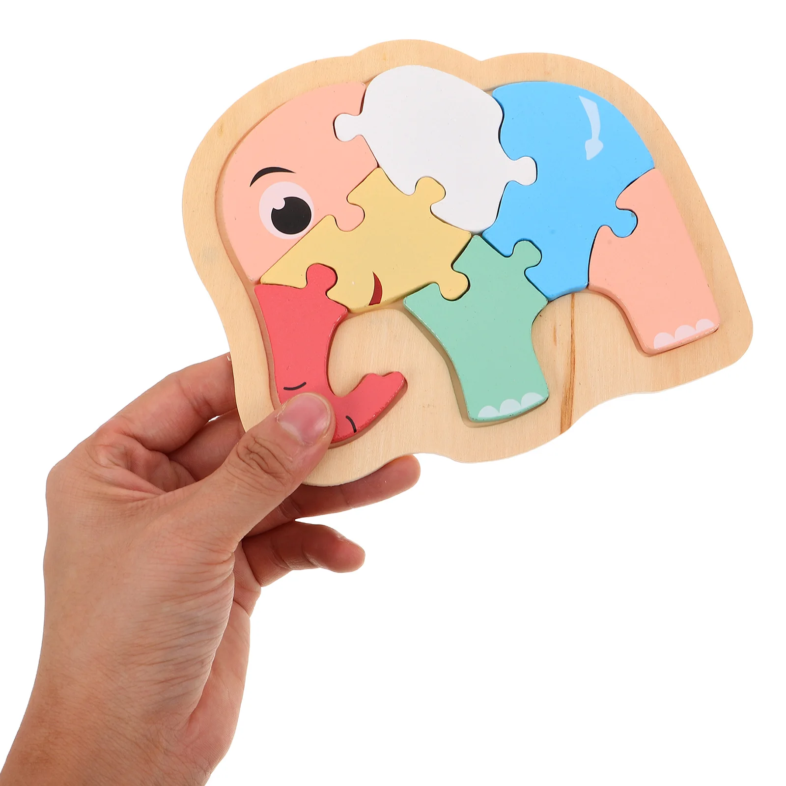 

6 шт. деревянные пазлы с животными для раннего обучения, слон, лошадь, развивающая игра на совпадение для малышей дошкольного возраста