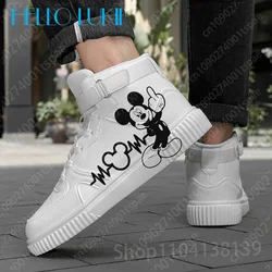 cool Mickey mouse Shoes 3d Print personality Sneakers Anime Cartoon Teenager boy High Top Outdoor Sports Casual Men woman Shoes