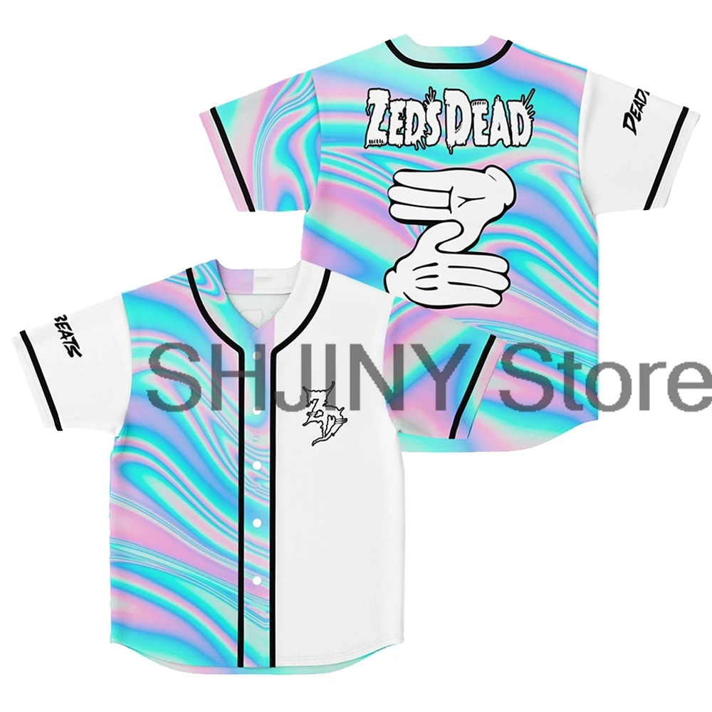 

Zeds Dead Deadbeats ZD Jersey Baseball Jacket Shirts Short Sleeve Tee Women Men Streetwear Tops Hip Hop Clothes