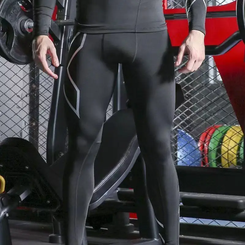 새로운 남성용 스포츠 및 피트니스 바지, 압축 바지, 사이클링 바지, 통기성 농구 러닝, 빠른 건조 cl