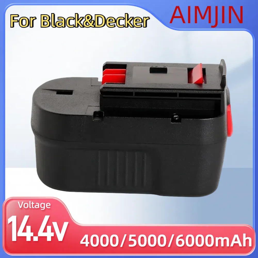 Brand New High Quality Enhanced 6800mAh 14.4V NI-MH Rechargeable Battery,Replacement for Black Decker HPB14 FSB14 BD1444L