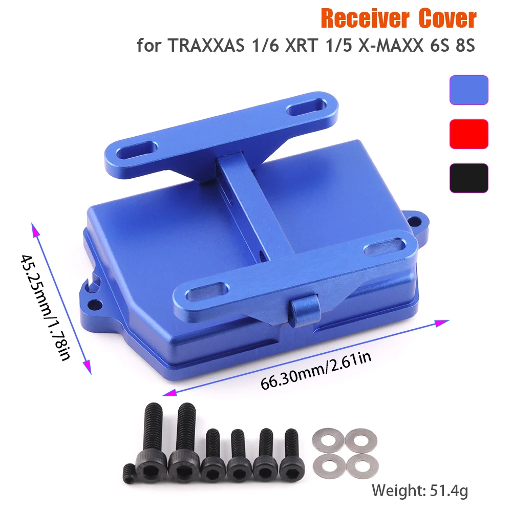 Receiver Cover Box 7724 ESC Mount Metal for Traxxas 1/6 XRT 1/5 XMAXX 6S 8S 4WD Monster Truck RC Toys Car Upgrade Accessories