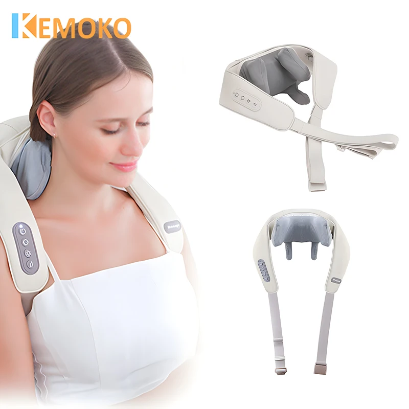 

Neck Shoulder Massager Care Shiatsu Heat Leg Back Muscle Kneading Tools Muscle Masajeador Muscular Shawl Cervical Massage