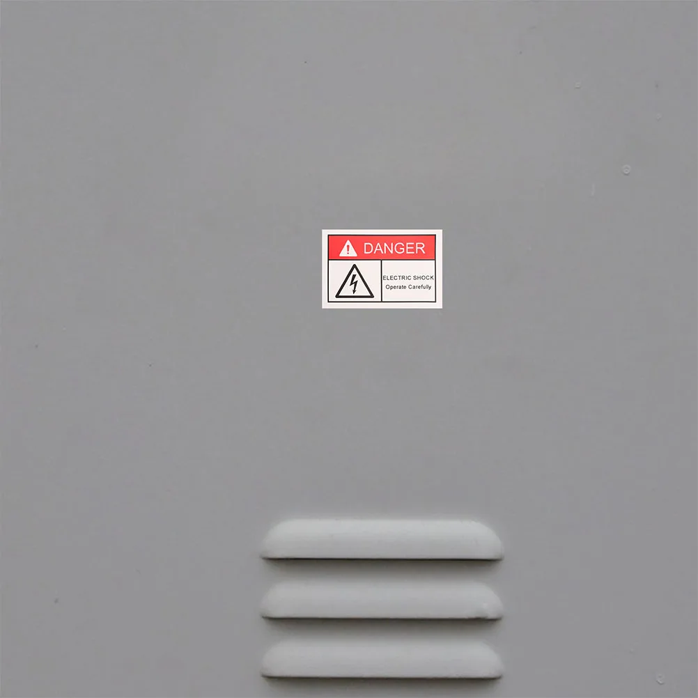 

5pcs Electrical Warning Signs High Voltage Shock Prevention Adhesive Labels For Industrial Safety Panels Bilingual Traffic